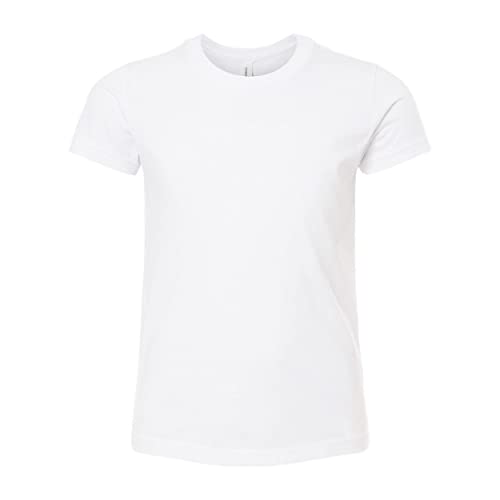 BELLA+CANVAS Youth CVC Jersey T-Shirt - Solid White Blend - M