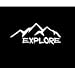 Explore Hiking Camping Vinyl Decal Sticker | Cars Trucks Vans Walls Laptops Cups | White | 6.5 inches | KCD943