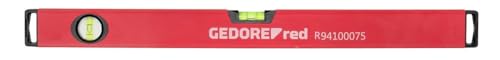 GEDORE red Wasserwaage, 600 mm lang, mit Vertikal- und Horizontal-Libelle, Messgenauigkeit +/- 0,5 mm/m, R94100075 GEDORE red Wasserwaage, 600 mm lang, mit Vertikal- und Horizontal-Libelle, Messgenauigkeit +/- 0,5 mm/m, R94100075