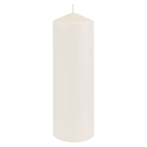 Mega Candles 1 pc Unscented Ivory Round Pillar Candle, Pressed Premium Wax Candles 3 Inch x 9 Inch, Home Décor, Wedding Receptions, Baby Showers, Birthdays, Celebrations, Party Favors & More