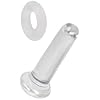 20G-8G Flat Back Labret Glass Retainers with O-Ring For Helix Cartilage Earrings Tragus Lip Ring Nose Stud Clear Retainer Piercing 1/2"