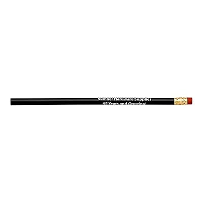 Pencil Guy Promotional Personalized Imprinted Black Round Pencils.-1000 per box. 19 color(s) to choose from!