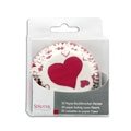 Staedter Maxi Cœur Papier Plaque de Cuisson, Rouge, Lot de 50