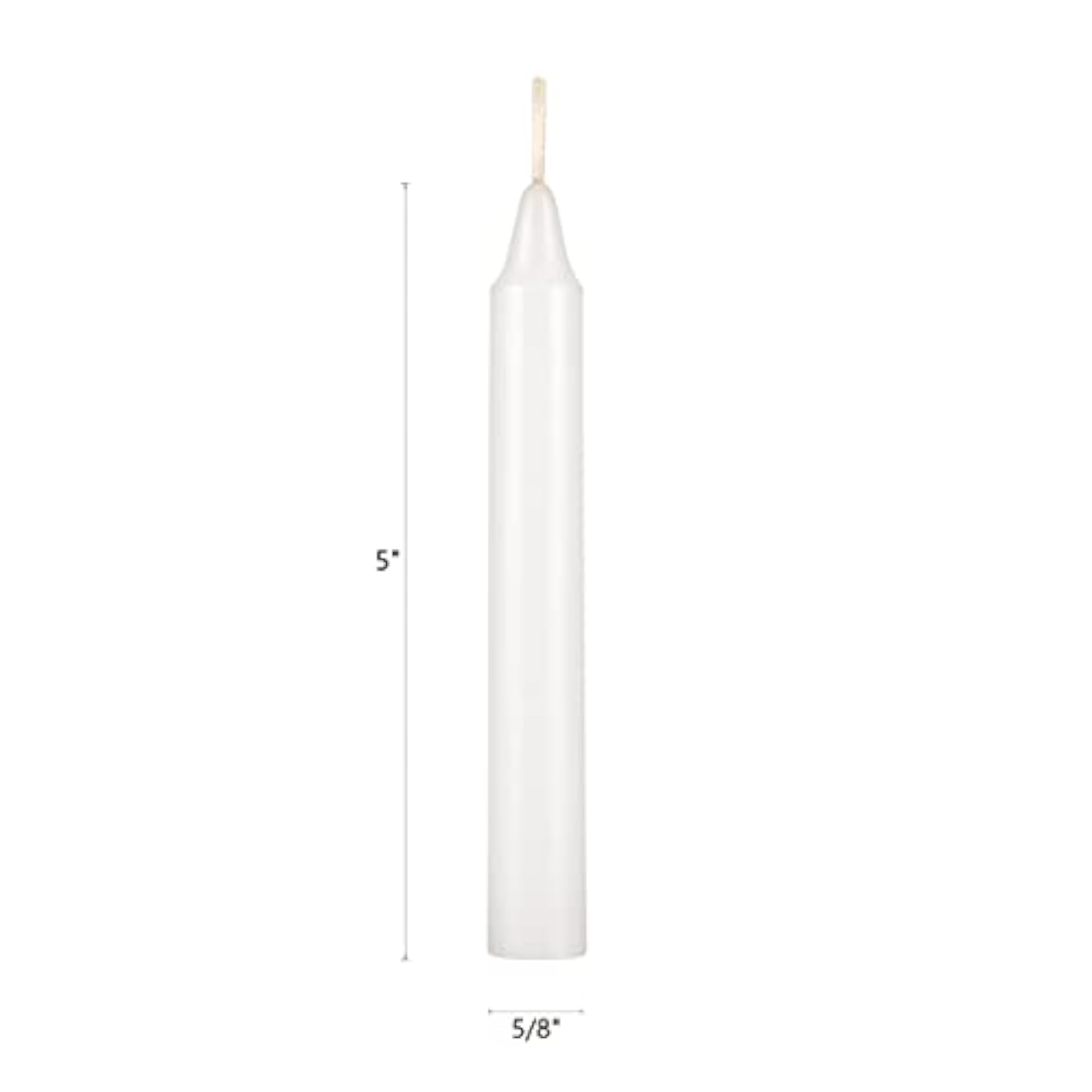 8 pcs White Unscented Taper Candles, General Usage