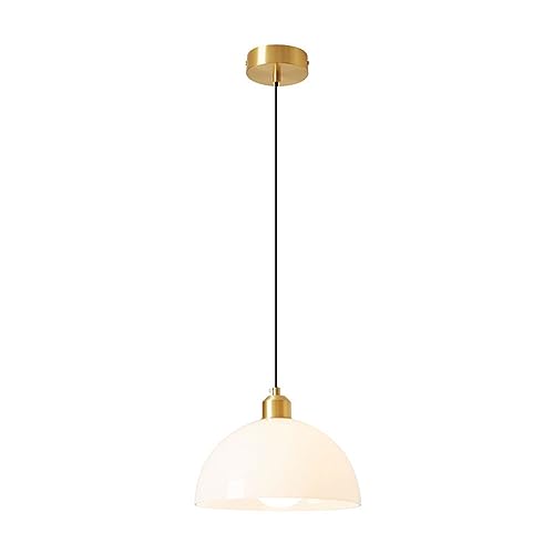 Décoration en cuivre et verre crème pour suspension haut de gamme