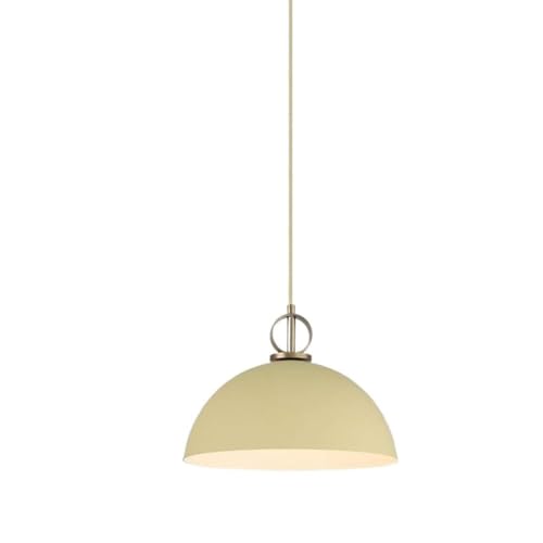 Luminaire suspendu jaune pour îlot de cuisine et repas convivial en salle à manger