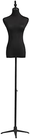 Torso Mannequin Stand, Female Mannequin Torso Dress Form, Shop Window Woman Clothing Display Shelf, 140-175CM Height Adjustable Manikin, Detacha