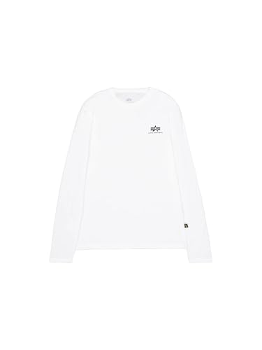 Alpha Industries Basic LS Small Logo Longsleeve für Herren White – Ansicht 1