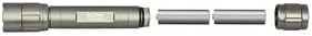 ELPA DOP-EP420 LED Flashlight, Waterproof, 250 Lumens, with Hand Strap, Battery Operated, Battery Level Display, Silver