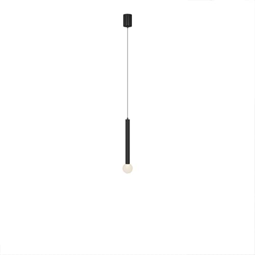Lámpara lineal moderna de aluminio oscuro colgante con luz regulable LED 2