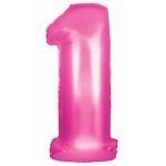 Oaktree UK- Palloncino Numero Gigante 1, Rosa