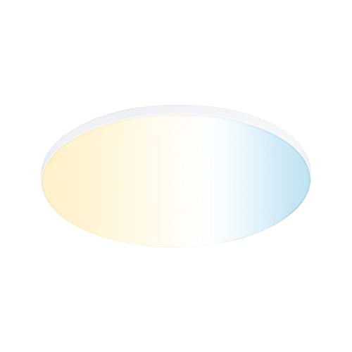 Paulmann 79957 LED Panel Einbaupanel Veluna VariFit Edge 200mm rund Tunable White Weißlichtsteuerung Weiß Kunststoff Deckenleuchte