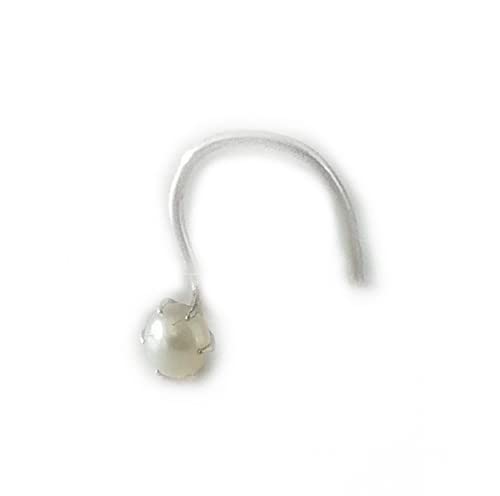 shree jewellers Sterling Silver Tiny dot Moti (Pearl) Nose Pin for Women, Girls (small) (B097RJ6PH4) Amazon Price History, Amazon Price Tracker