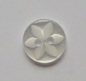 Pack of 100 New 14mm White Star Baby Buttons Polyester