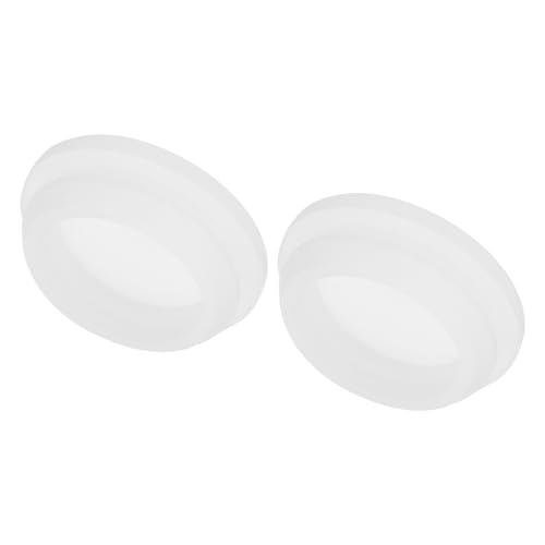 MECCANIXITY 2pcs Silicone Snap in Locking Hole Plugs,28mm/1.1 Inch Mounting Diameter Narrow Groove Width 2.5mm Panel Seal Cover Round for Kitchen Bulkheads Waterproof Sealing Plugs Clear