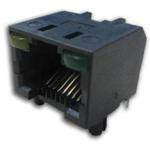 AMPHENOL RJHSE5081 Input Output CONNECTORS 8P8C, Modular Jack, RA, Right Angle, with LEDs., Without Shield