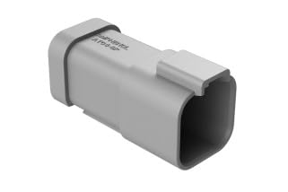 Amphenol, AT04-6P-P021, 6-Way Receptacle (1) 6 pin busbar=39 amps Nickel Plating Grey. Contacts Included (5 Items)