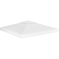 vidaXL Toldo de Cenador 2 Niveles Cubierta Superior Techo Carpa Repuesto Protección Parasol Patio Jardín Exterior 310 g/m² 3x3 m Blanco
