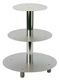 Présentoir à gâteaux rond Piazza en aluminium avec tube central modulable
