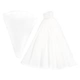 Robe de mariée poupée : robe de mariée de poupée délicate et décorative la petite robe de mariée peut être mise et enlevée facilement, robe de mariée de poupéepoupée
