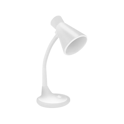 Luminaria Mesa E27 Taschibra TLM 03 Branco 15.0 Produzida em plástico com soquete de porcelana, corpo da luminária articulável