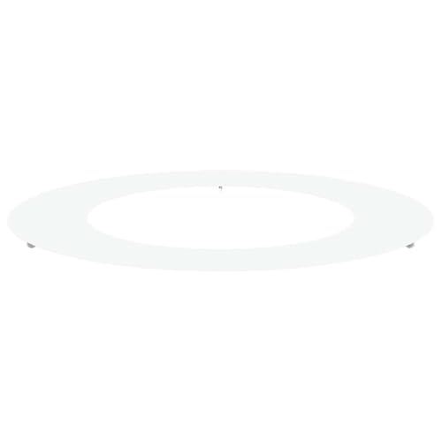 vidaXL Flacher Baumring Weiß Ø50 / 80 cm Stahl, Runder, moderner Metallblumentopf für Innen und Außen, ideal für Pflanzen und stylische Deko.