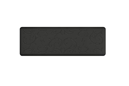 WellnessMats Bella Collection Anti-Fatigue Floor Mat, Black, 72