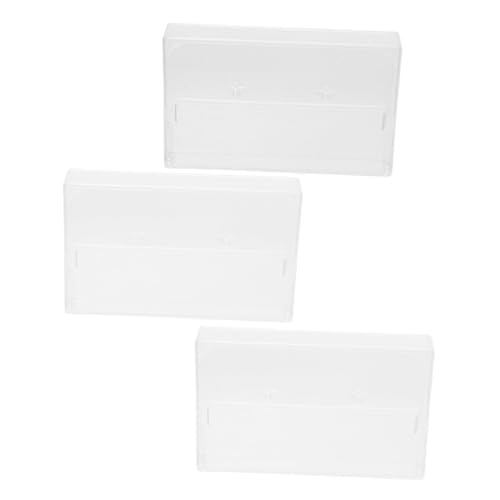DOITOOL 3 Piezas Casete vacío Caso Soporte de Cinta Cajas portacassette Organizador de Cintas de Cassette de plástico AbS Transparent