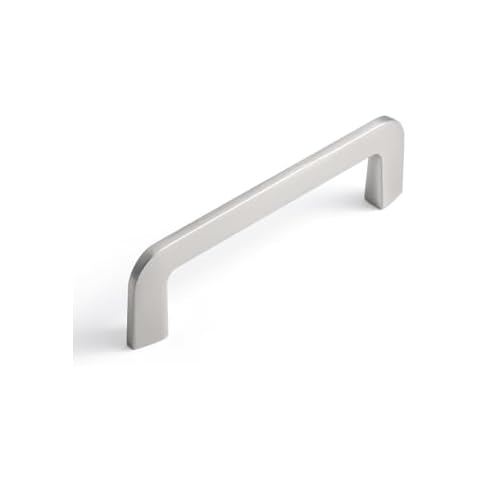 JIASENBAO Brushed Nickel Cabinet Pulls 3.78 Inch 5 Pack Satin Nickel Silver Drawer Dresser Handles Kitchen Cupboard Bathroom Cabinet Hardware Cover