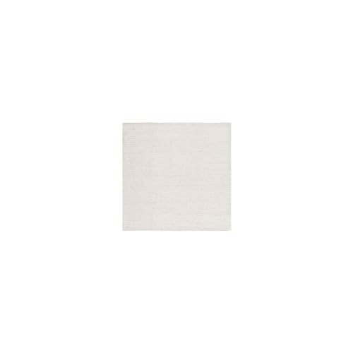 SAFAVIEH Abstract Collection Area Rug - 10' Square, Ivory & Beige, Handmade Wool, Ideal for High Traffic Areas in Living Room, Bedroom (ABT468E)
