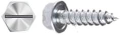 (10000) #8 X 1/2" Slotted Hex Head Sheet Metal Screw Sharp Point Zinc Plated Bulk Box
