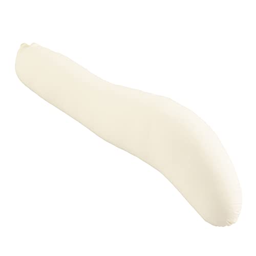 新日本通販EX 日本製 抱き枕 快眠 リラックス 洗える 枕 低反発 安眠枕 ギフト 癒しグッズ まくら 寝具 横向き 抱きまくら カバー ダニ ガード (アイボリー)