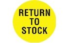 TapeCase INVLBL-034"Return to Stock" Inventory Control Label in Yellow [Pack of 1000] - 2 in. Circular Label for Marking, Color Coding, Notating Inventory Items