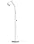 LEPOWER Floor Lamp, Metal Standing Lamp with Adjustable Gooseneck, Heavy Metal Base, Reading Pole Lamp for Office, White Floo