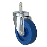 4" X 1-1/4" Swivel Caster - Solid Polyurethane Wheel - 7/16" Grip Ring Stem Caster - 350 LBS Load Capacity
