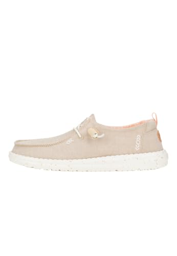 Image of HEYDUDE Women's Wendy Chambray Loafers | Lightweight Slip On Shoes for Women | Casual Everyday & Travel Style