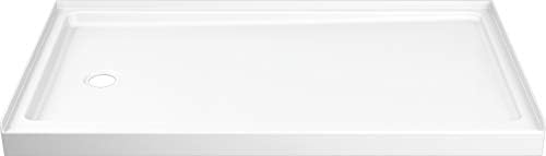 Delta Faucet ProCrylic 60 x 32 Left-Drain Shower Base, High-Gloss White B78615-6032L-WH