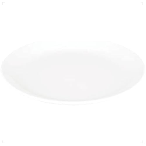 【白中華 24cmミート皿】 まるくぱーじゅ(公式) 中皿 取皿 プレート 磁器 食洗機 電子レンジ カフェ シンプル 美濃焼 業務用OK 軽い OC3 (ホワイト)