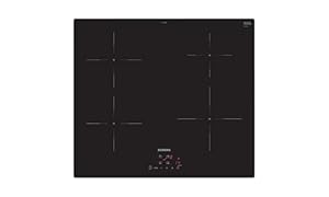 Siemens EU611BEB6E iQ100, Induktionskochfeld, 60 cm, Schwarz, Rahmenlos aufliegend, TouchControl, powerBoost, powerInduktion - schneller, sauberer und sicherer kochen