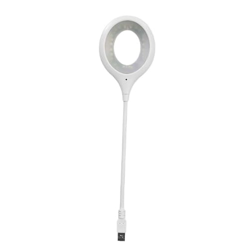 rockible Lámpara LED de Mesa con Control Por Voz, Luz de Mesita de Noche USB, Mini Lámpara Portátil con Cuello de Cisne Flexible con 16 LED para PC, Dormitorio