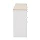 FurnitureR Großzügiger Weißer Küchenschrank, Moderner Stauraum, Robustes Holzmaterial, Mit Schubladen und Türen, Vielseitiges Design für Küche oder Esszimmer