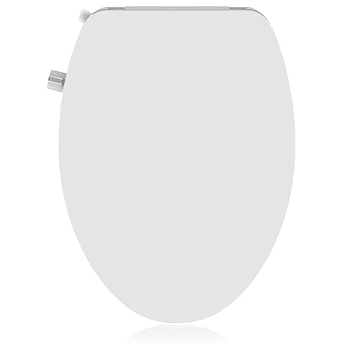 Garvee Bidet Toilet Seat Elongated for Toilet, Dual Nozzle Self-Cleaning PP Bidet Attachment, Non-Electric Feminine Hygiene Toilet Seat Cover for Wome