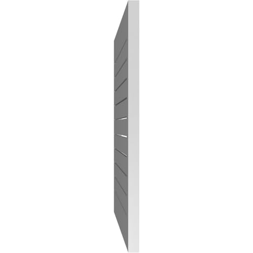 28"W x 34"H Rectangle Surface Mount PVC Gable Vent: Functional, w/ 1-1/2" x 2" Brickmould Frame by Ekena Millwork - Image 3