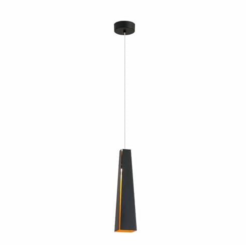 Lámpara PLUMA Colgante negra y oro de techo para iluminación interior moderna