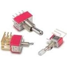 Carling Technologies, 2M1-00000145, Switch Toggle ON None ON DPDT Extra Large Bat Lever Solder Lug 5A 250VAC 28VDC Panel Mount with Threads 5 Item/s
