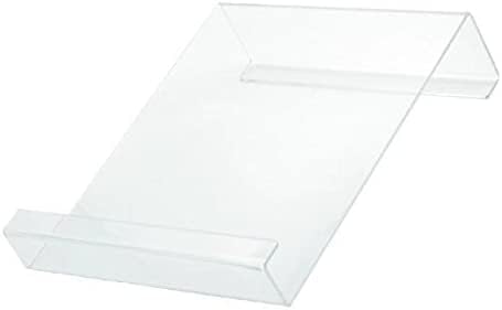 Acrylic Book Holder, Clear Book Stand for Display, Sturdy Open Book Stand for Desk, Kitchen Counter Reading Stand Book Holder for Textbook, Cookbook, Magazine, Recipe (9x11 inches)