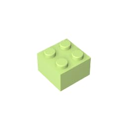 XYEIUGO 3003 Basic Bricks Brick 2x2, Yellowish Green, 50 PCS โ image 1