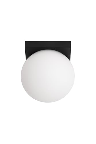 LUCIDE TASSA - Deckenleuchte Badezimmer - Ø 13,5 cm - LED Dim to warm - 1x12W 1800K/3000K - IP40 - Schwarz