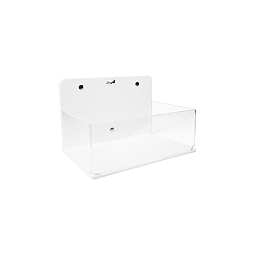 Holder Lab Box Small White PVC with Clear Acrylic Front and Magnet Mount 9 X 9 1/8 X 6 1/8 inches WHD