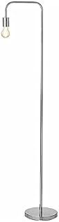 wilko Chrome Angled Floor lamp, Sliver Color Metal Floor Bright Light lamp with Contemporary Touch, h150 x Dia 23cm